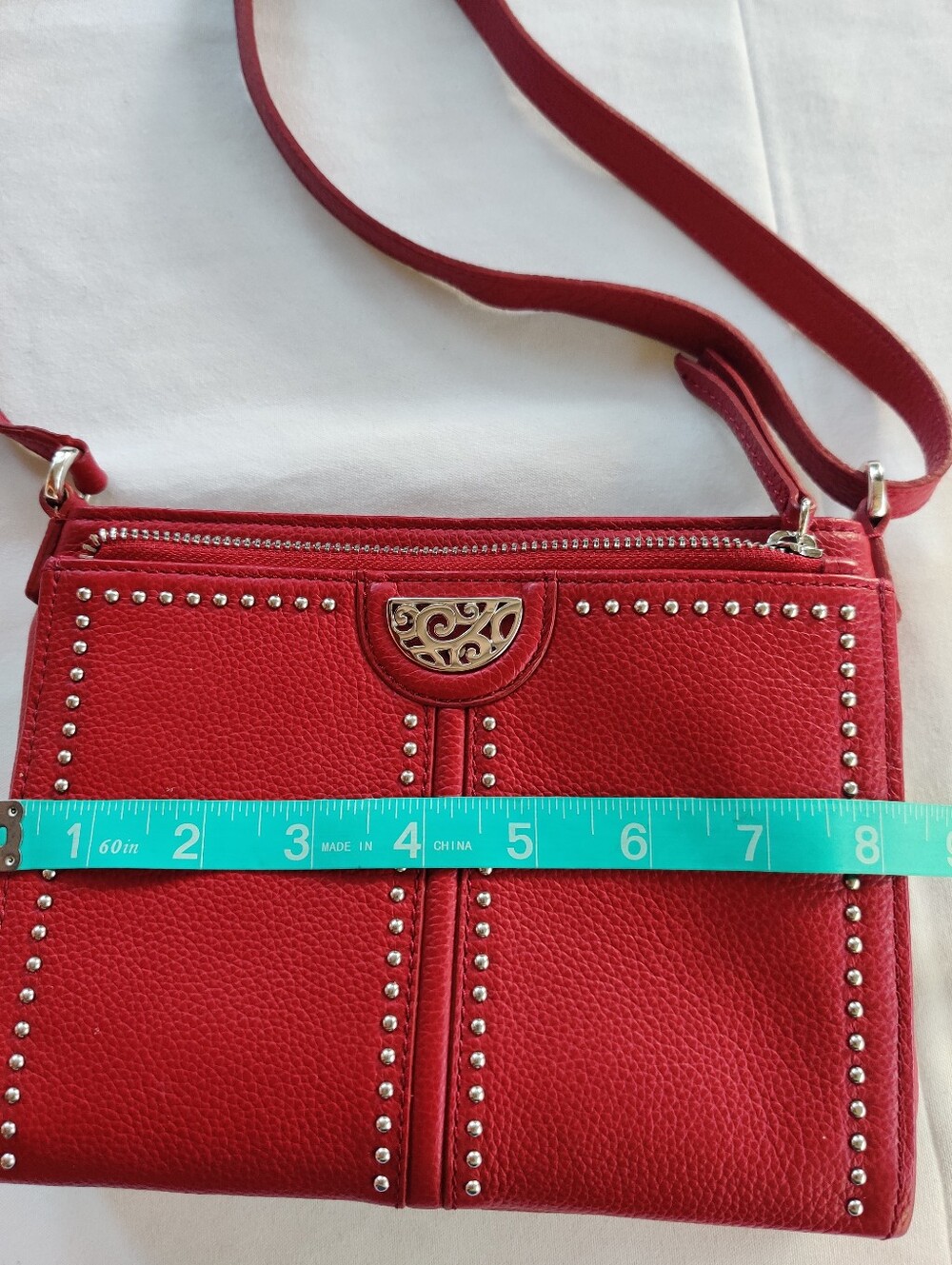 Brighton Red Pretty Toug Crossbody Shoulder Bag - Picture 7 of 10